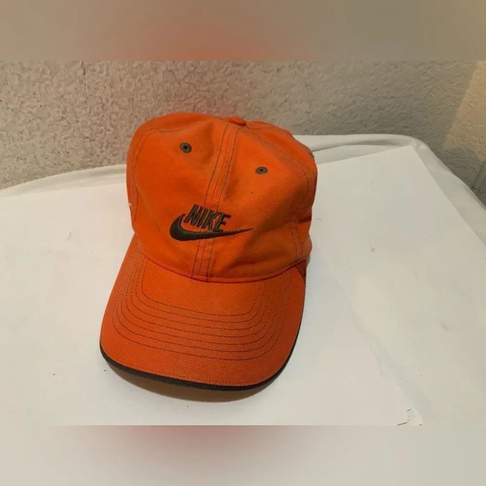 Vintage Nike Fitted Hat Cap L/XL Orange